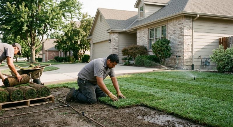 Ryegrass Sod Installation in Rockwall, TX